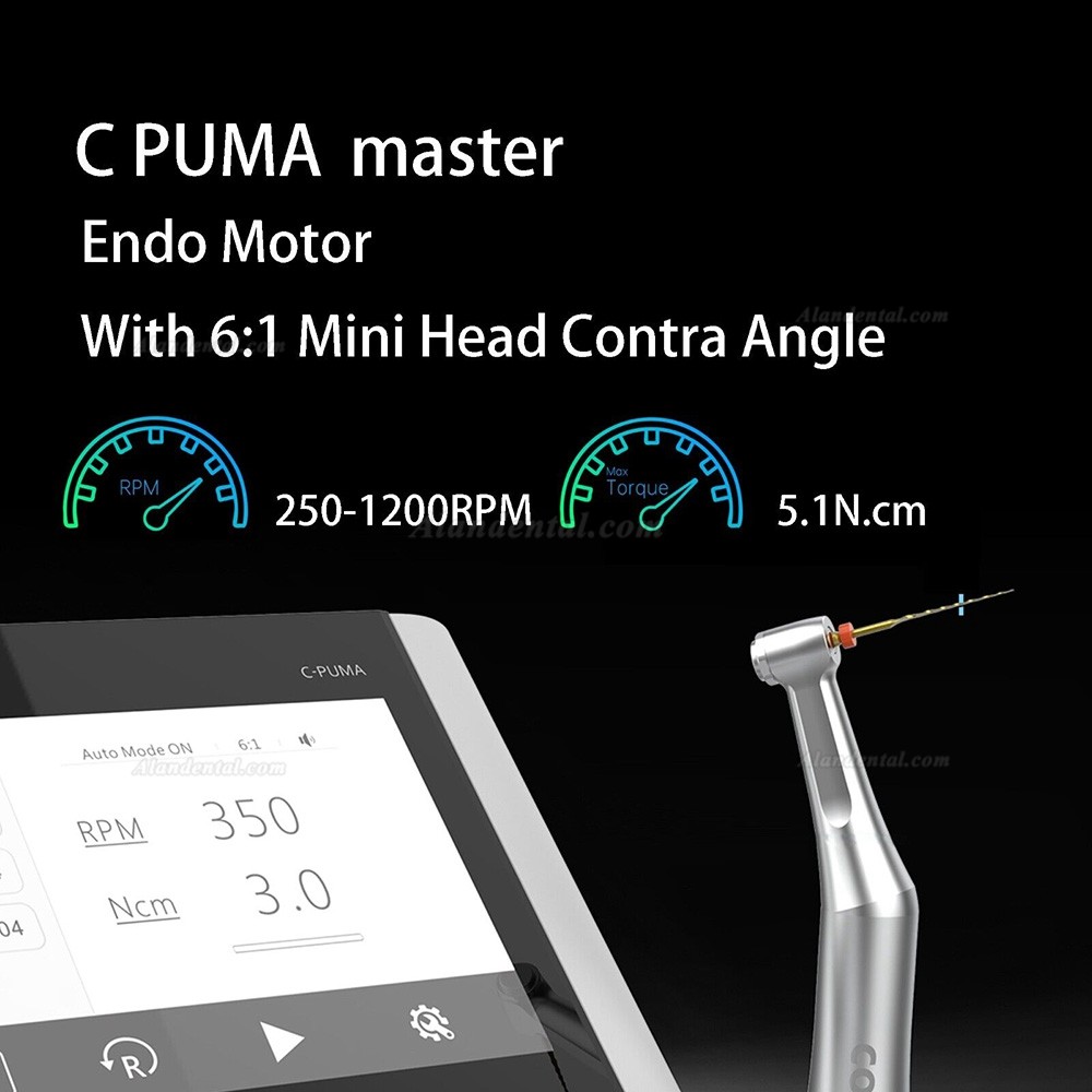 COXO C-PUMA Master Dental Motor Kit (with 1:5 Contra Angle + 6:1 Endo Handpiece)
